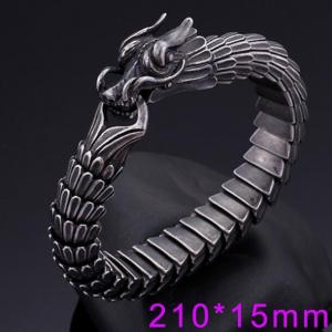 Dragon scale pattern domineering men's bracelet vintage stainless steel keel bracelet - KB135828-D