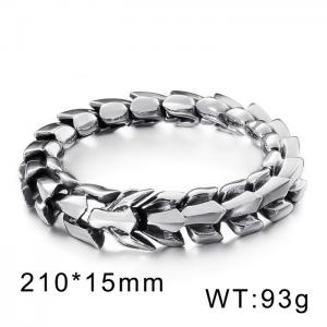 Steel punk trend domineering dragon bone men's cast bracelet - KB135849-BD