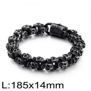 Stainless Skull Bracelet - KB135859-BD