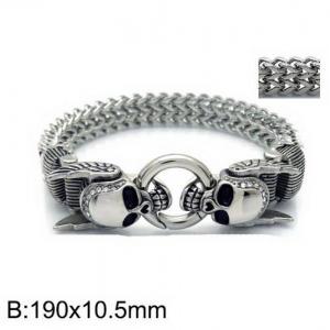 Stainless Skull Bracelet - KB135862-BD