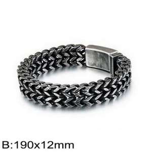 Stainless Steel Bracelet(Men) - KB135890-BD