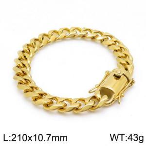 Stainless Steel Gold-plating Bracelet - KB135944-Z