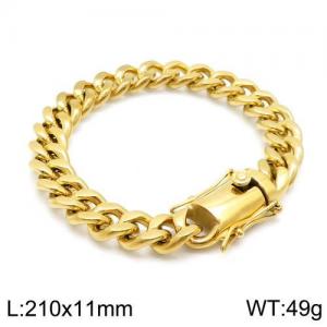 Stainless Steel Gold-plating Bracelet - KB135946-Z
