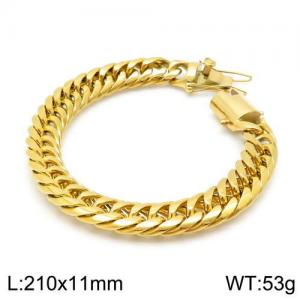 Stainless Steel Gold-plating Bracelet - KB135948-Z