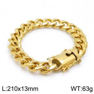 Stainless Steel Gold-plating Bracelet - KB135950-Z