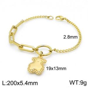 Stainless Steel Gold-plating Bracelet - KB135956-Z