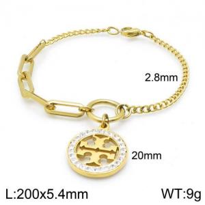 Stainless Steel Gold-plating Bracelet - KB135957-Z
