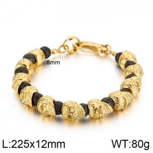 Stainless Skull Bracelet - KB135969-Z