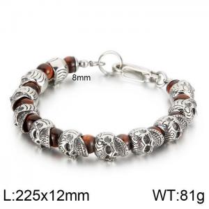 Stainless Skull Bracelet - KB135972-Z