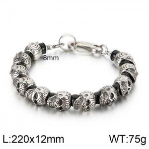 Stainless Skull Bracelet - KB135975-Z