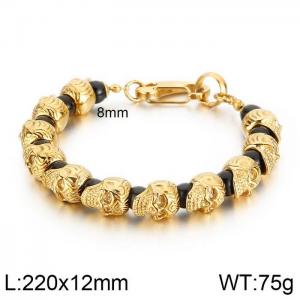 Stainless Skull Bracelet - KB135976-Z