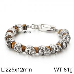 Stainless Skull Bracelet - KB135977-Z