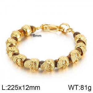 Stainless Skull Bracelet - KB135978-Z