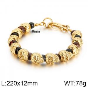 Stainless Skull Bracelet - KB136001-Z