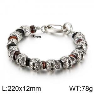 Stainless Skull Bracelet - KB136002-Z