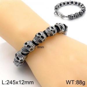 Stainless Skull Bracelet - KB136003-Z