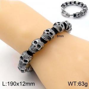 Stainless Skull Bracelet - KB136006-Z