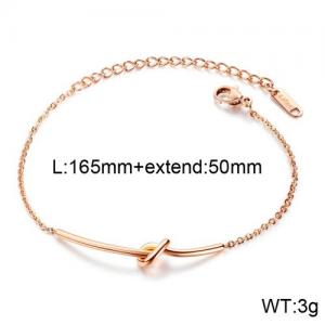 Stainless Steel Rose Gold-plating Bracelet - KB136353-WGTY