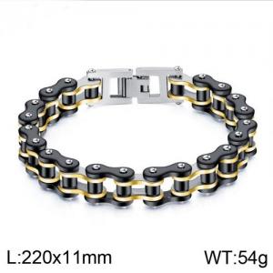 Stainless Steel Bicycle Bracelet - KB136383-WGTY