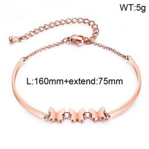 Stainless Steel Rose Gold-plating Bracelet - KB136389-WGTY