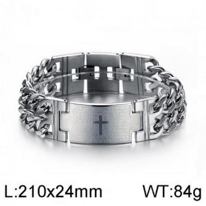 Stainless Steel Bracelet(Men) - KB136397-WGTY