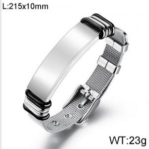 Stainless Steel Bracelet(Men) - KB136427-WGTY