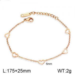 Stainless Steel Rose Gold-plating Bracelet - KB136500-WGTY