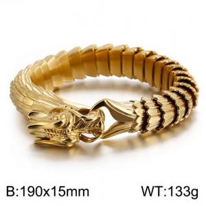 Stainless Steel Gold-plating Bracelet - KB136663-KJX