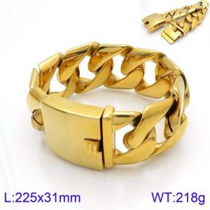 Stainless Steel Gold-plating Bracelet - KB136718-BD