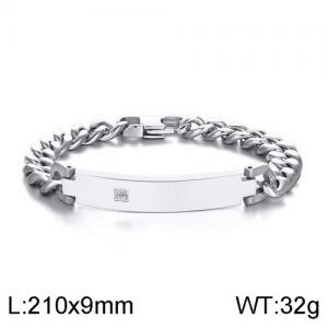 Stainless Steel Bracelet(Men) - KB136736-WGSF
