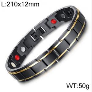 Stainless Steel Black-plating Bracelet - KB136757-WGSF