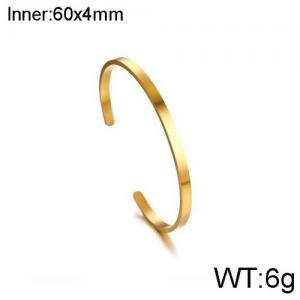 Stainless Steel Gold-plating Bangle - KB136773-WGSF
