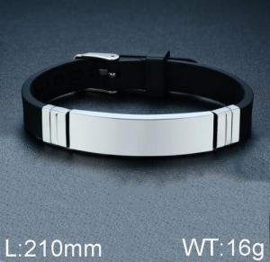 Stainless Steel Rubber Bracelet - KB136796-WGSF