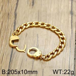 Stainless Steel Gold-plating Bracelet - KB136797-Z