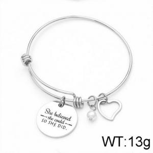 Stainless Steel Bangle - KB137282-WGLA