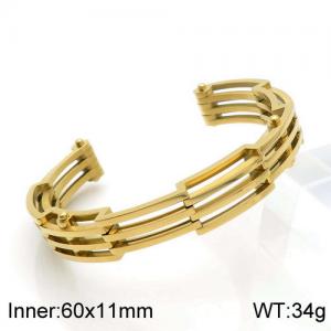 Stainless Steel Gold-plating Bangle - KB137367-KFC