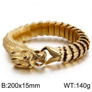 Stainless Steel Gold-plating Bracelet - KB137566-KJX