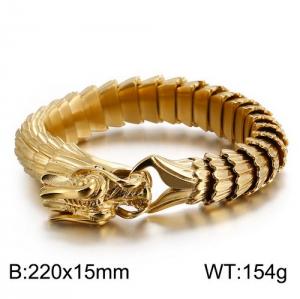Stainless Steel Gold-plating Bracelet - KB137568-KJX