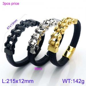 Stainless Steel Bicycle Bracelet - KB138034-KFC