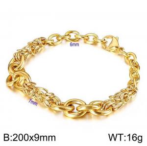 Stainless Steel Gold-plating Bracelet - KB138225-Z