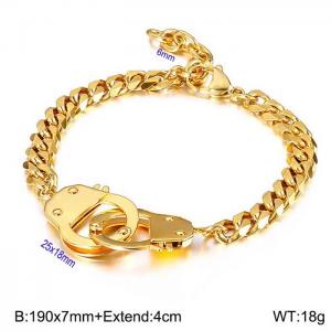 Stainless Steel Gold-plating Bracelet - KB138227-Z