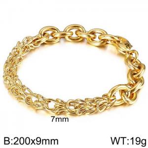 Stainless Steel Gold-plating Bracelet - KB138228-Z