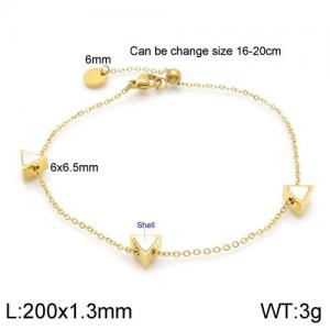 Stainless Steel Gold-plating Bracelet - KB138252-GC