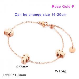 Boys and Girls Cartoon Character Children's Day Sweet Temperament Bracelet Rose Gold-plating Bracelet - KB138254-GC