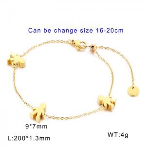 Boys and Girls Cartoon Character Children's Day Sweet Temperament Bracelet Gold-plating Bracelet - KB138257-GC