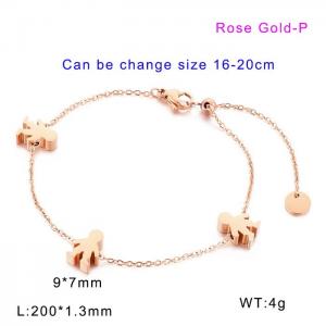 Boys and Girls Cartoon Character Children's Day Sweet Temperament Bracelet Gold-plating Bracelet Rose Gold-plating Bracelet - KB138258-GC