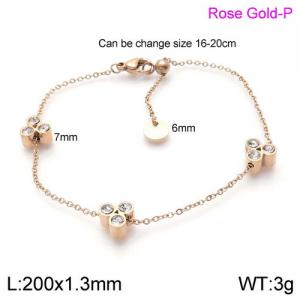 Stainless Steel Stone Bracelet - KB138267-GC