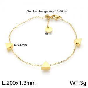 Stainless Steel Gold-plating Bracelet - KB138272-GC