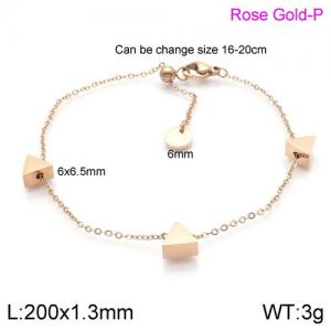Stainless Steel Rose Gold-plating Bracelet - KB138273-GC