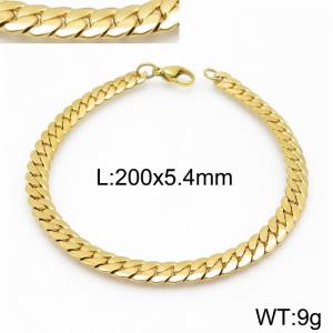 Stainless Steel Gold-plating Bracelet - KB138279-Z